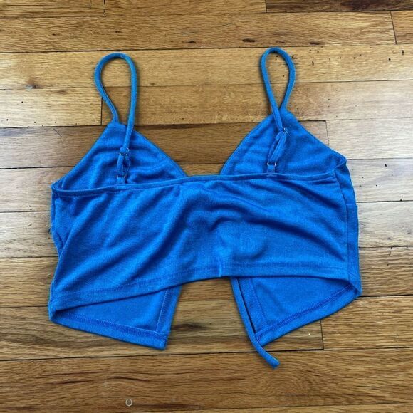 🪦 Princess Polly Sky Blue Mini Front Tie Tank Size 8 (3 for 30 sale) - Picture 3 of 7